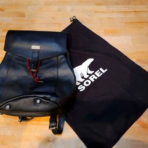 Sorel, all leather backpack.